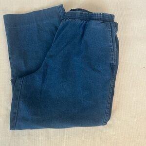 Alfred Dunner Denim Blue Pullon Trousers